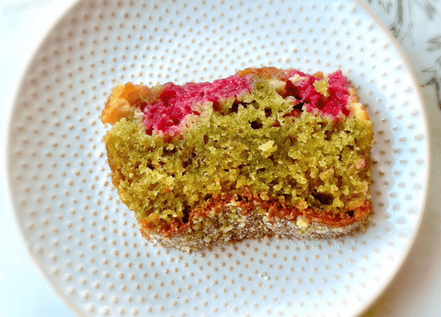 Cake Pistache / framboise / chocolat blanc