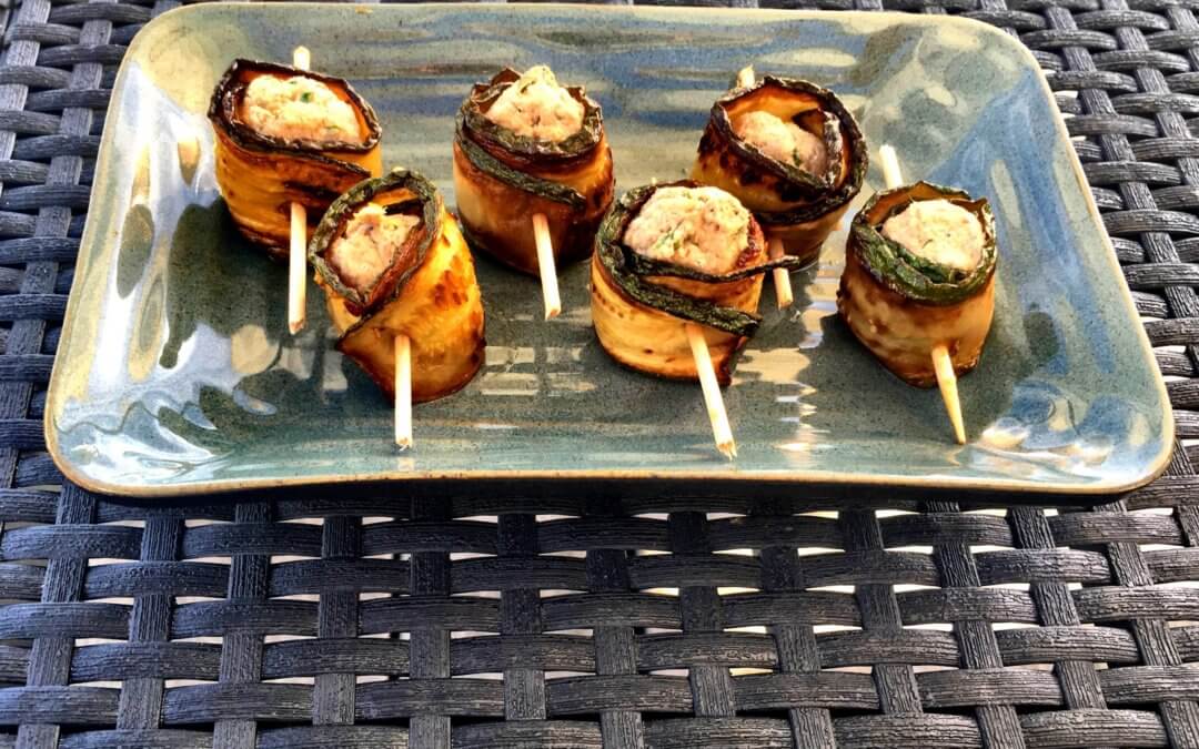 Rillette de sardines sur courgette grillée façon maki
