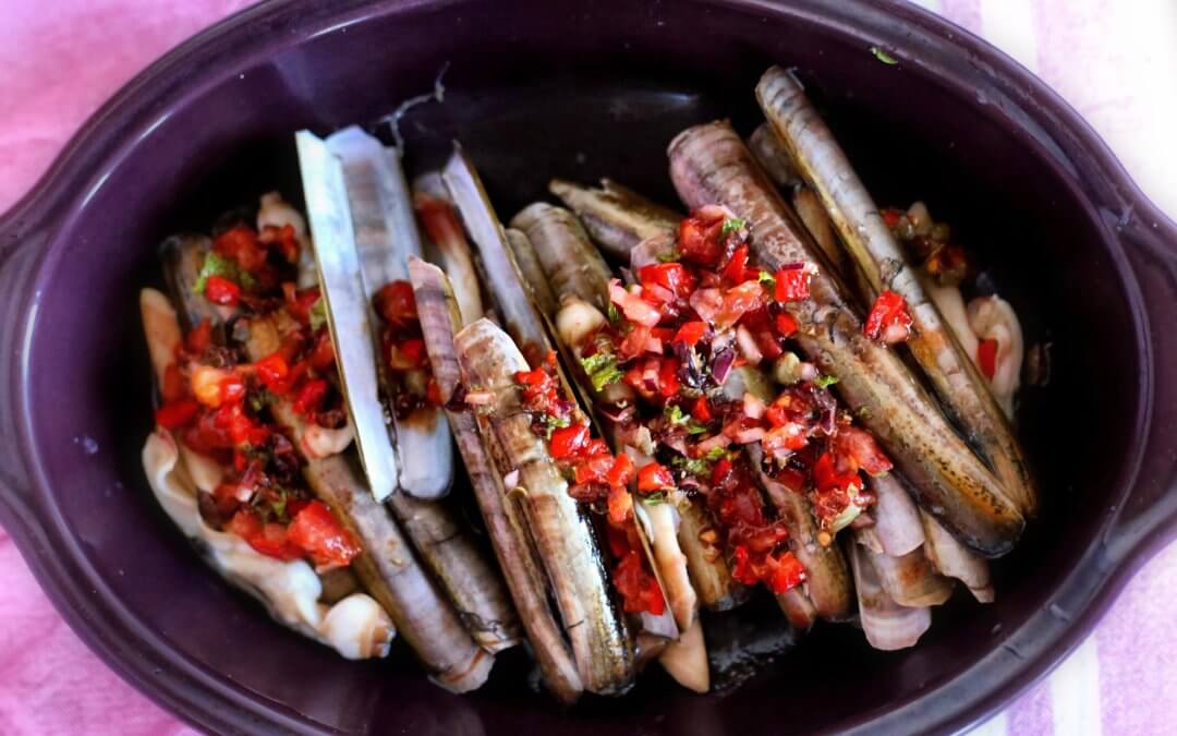 Couteaux à la plancha et sauce vierge sudiste !