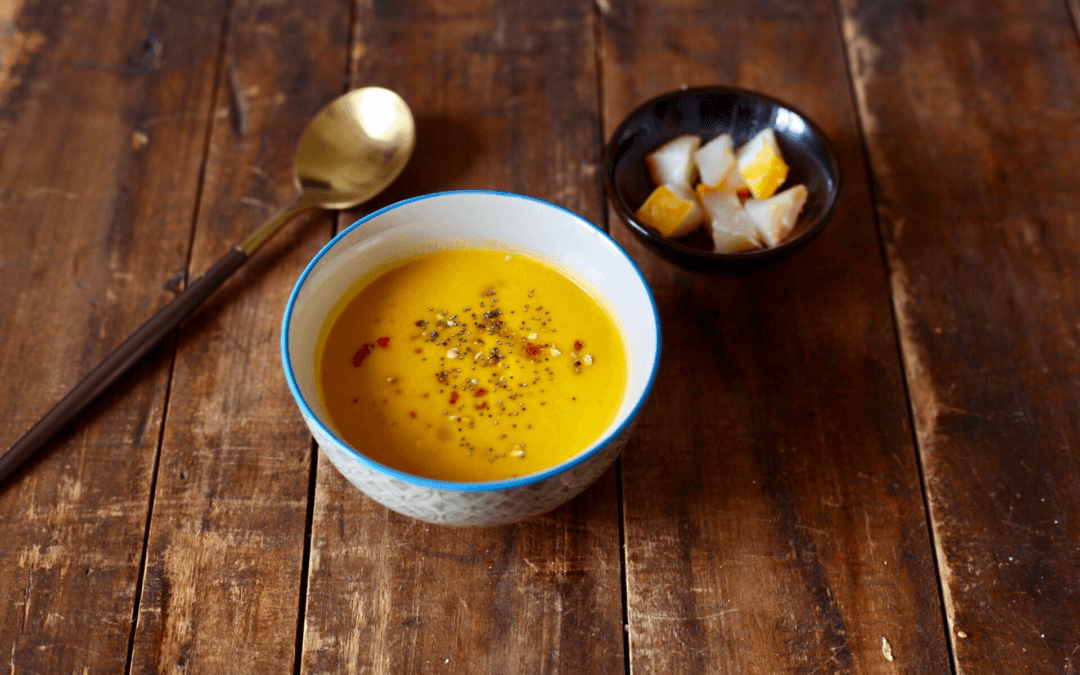 Velouté de Potiron au délicieux bouillon de volaille